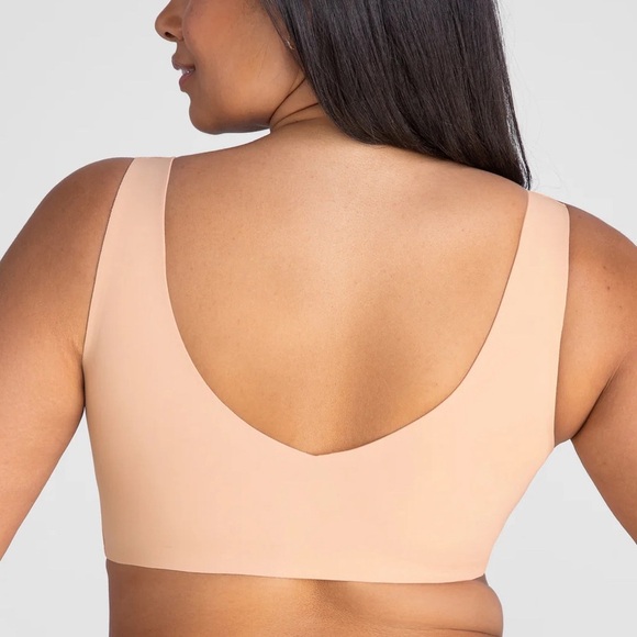 Honeylove NWT SoftForm V Neck Bra 1X blush nude 40C 40D wireless comfort pull-on - Picture 2 of 8